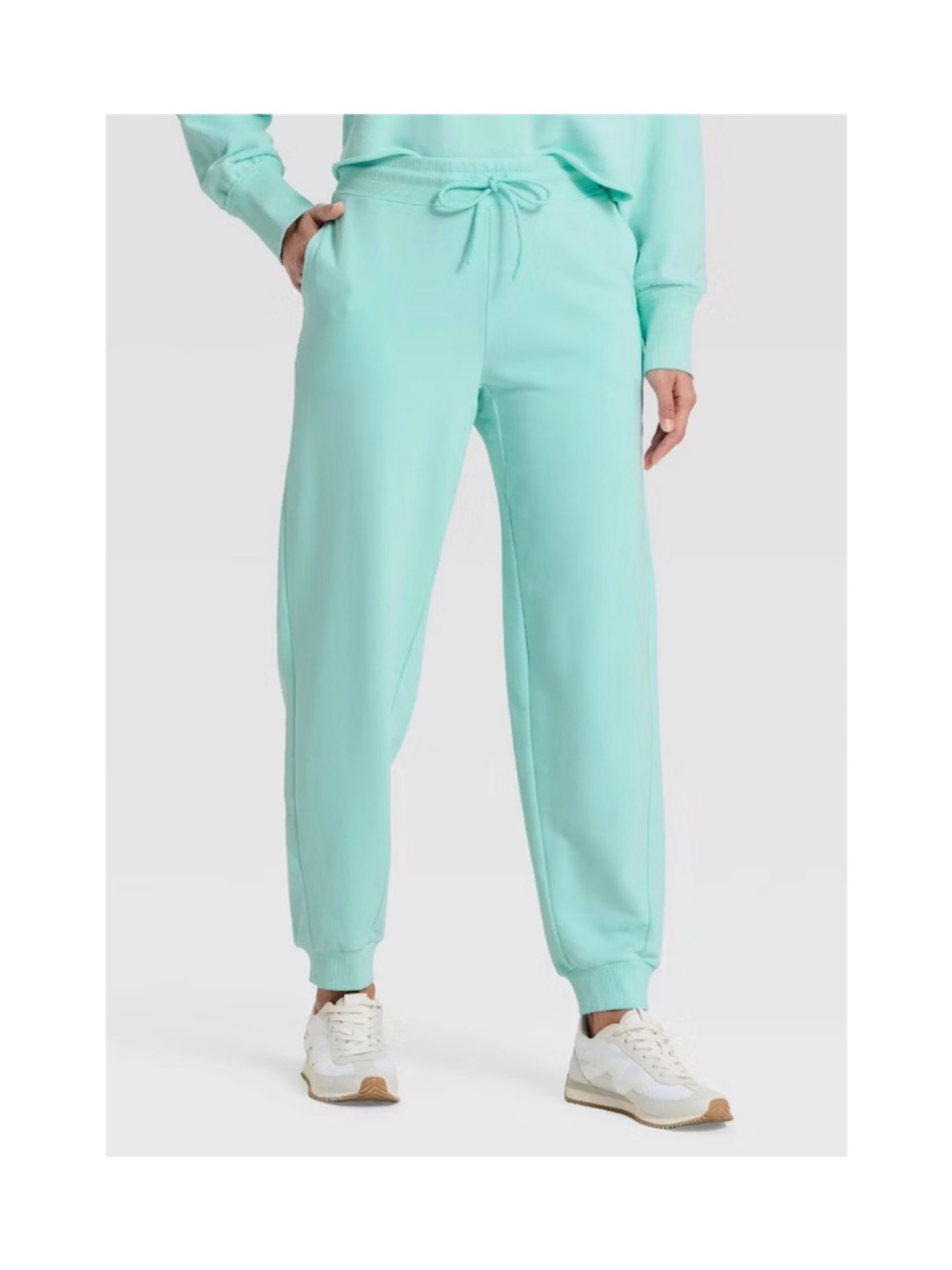 JoyLab French Terry Mid-Rise Jogger Sweatpants (Watersprout - Medium)